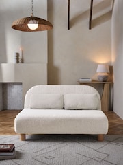 Casual Boucle Light Natural Palma Double Sofa Bed - Image 1 of 6
