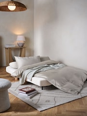 Casual Boucle Light Natural Palma Double Sofa Bed - Image 3 of 6