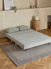 Brushed Weave Light Warm Grey Palma Double Sofa Bed - Image 2 of 11