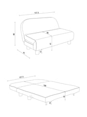 Relaxed Chenille Toffee Brown Palma Double Sofa Bed - Image 4 of 11