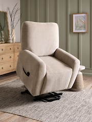 Fine Chenille Mink Brown Jaxon Riser Recliner Armchair - Image 6 of 15