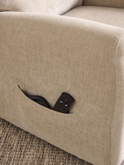Fine Chenille Mink Brown Jaxon Riser Recliner Armchair - Image 7 of 15