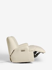 Soft Cosy Boucle Ivory Jaxon Swivel Recliner Armchair - Image 10 of 12