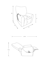 Soft Cosy Boucle Ivory Jaxon Swivel Recliner Armchair - Image 5 of 12