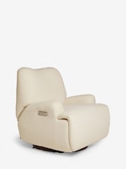Soft Cosy Boucle Ivory Jaxon Swivel Recliner Armchair - Image 8 of 12