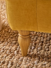 Fine Chenille Ochre Yellow Emory Compact 2 Seater Sofa in a Box - Image 3 of 9