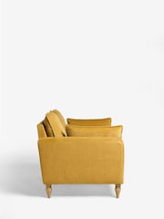 Fine Chenille Ochre Yellow Emory Compact 2 Seater Sofa in a Box - Image 6 of 9