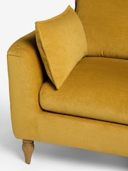 Fine Chenille Ochre Yellow Emory Compact 2 Seater Sofa in a Box - Image 8 of 9