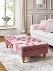 Fine Chenille Mulberry Purple Albury Large Footstool - Image 1 of 14