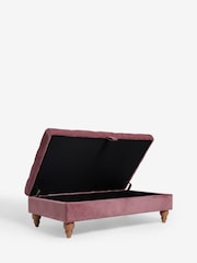 Fine Chenille Mulberry Purple Albury Large Footstool - Image 11 of 14