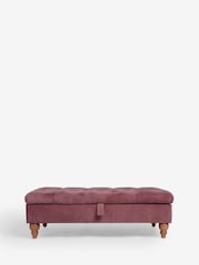 Fine Chenille Mulberry Purple Albury Large Footstool - Image 8 of 14