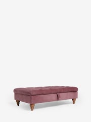 Fine Chenille Mulberry Purple Albury Large Footstool - Image 9 of 14