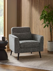 Chunky Chenille Dark Grey Mila Chair Armchair - Image 1 of 10