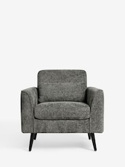 Chunky Chenille Dark Grey Mila Chair Armchair - Image 3 of 10
