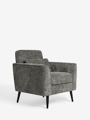 Chunky Chenille Dark Grey Mila Chair Armchair - Image 6 of 10