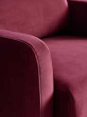 Soft Velvet Cranberry Red Arden Accent Chair - Image 2 of 9