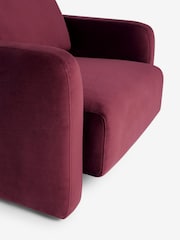 Soft Velvet Cranberry Red Arden Accent Chair - Image 9 of 9