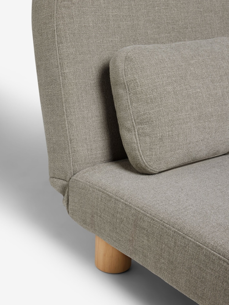 Brushed Weave Light Warm Grey Palma Single Sofa Bed - Image 12 of 12