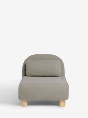 Brushed Weave Light Warm Grey Palma Single Sofa Bed - Image 9 of 12