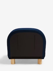 Soft Velvet Navy Blue Palma Single Sofa Bed - Image 10 of 11