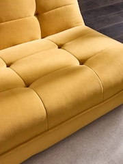 Soft Velvet Ochre Yellow Lucca 2 Seater Sofa - Image 2 of 8