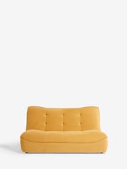 Soft Velvet Ochre Yellow Lucca 2 Seater Sofa - Image 3 of 8