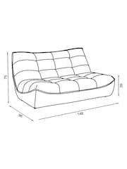 Soft Velvet Ochre Yellow Lucca 2 Seater Sofa - Image 5 of 8