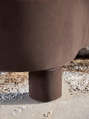 Soft Velvet Chocolate Brown Bloor Storage Coffee Table - Image 3 of 8