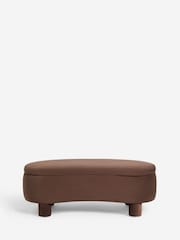 Soft Velvet Chocolate Brown Bloor Storage Coffee Table - Image 6 of 8