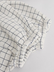 White Grid Print Woven Long Sleeve Top and Wide Leg Trousers Set (0mths-2yrs) - Image 15 of 16