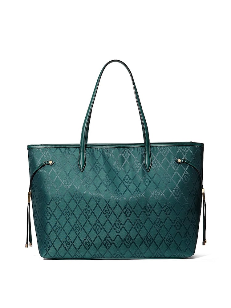 Victoria's Secret Black Ivy Green Tote Bag - Image 2 of 5