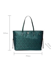 Victoria's Secret Black Ivy Green Tote Bag - Image 3 of 5