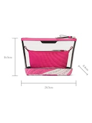 Victoria's Secret Hot Pink AM/PM Makeup Bag Duo - Image 4 of 4