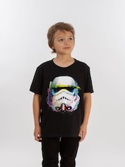 Brands In Black Star Wars Command Stormtrooper Art Boys 100% Cotton T-Shirt - Image 1 of 3