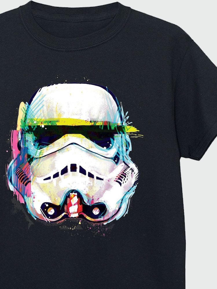 Brands In Black Star Wars Command Stormtrooper Art Boys 100% Cotton T-Shirt - Image 3 of 3