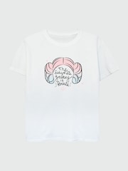 Brands In White 100% Cotton Star Wars Princess Leia Future Of The Galaxy Girls T-Shirt - Image 2 of 3