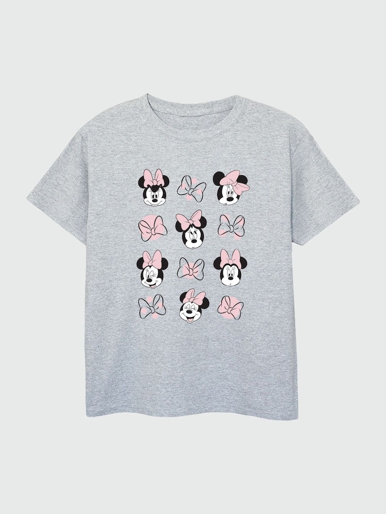 Brands In Grey Girls Minnie Mouse Multiple Heather 100% Cotton T-Shirt - Image 2 of 3