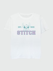 Brands In White 100% Cotton Lilo and Stitch Collegial Pastel Girls T-Shirt - Image 2 of 3