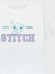 Brands In White 100% Cotton Lilo and Stitch Collegial Pastel Girls T-Shirt - Image 3 of 3