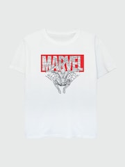 Brands In White 100% Cotton Spider-Man Sketch Spider Face Boys T-Shirt - Image 2 of 3