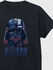 Brands In Black 100% Cotton Star Wars Vader Join The Empire Boys T-Shirt - Image 3 of 3