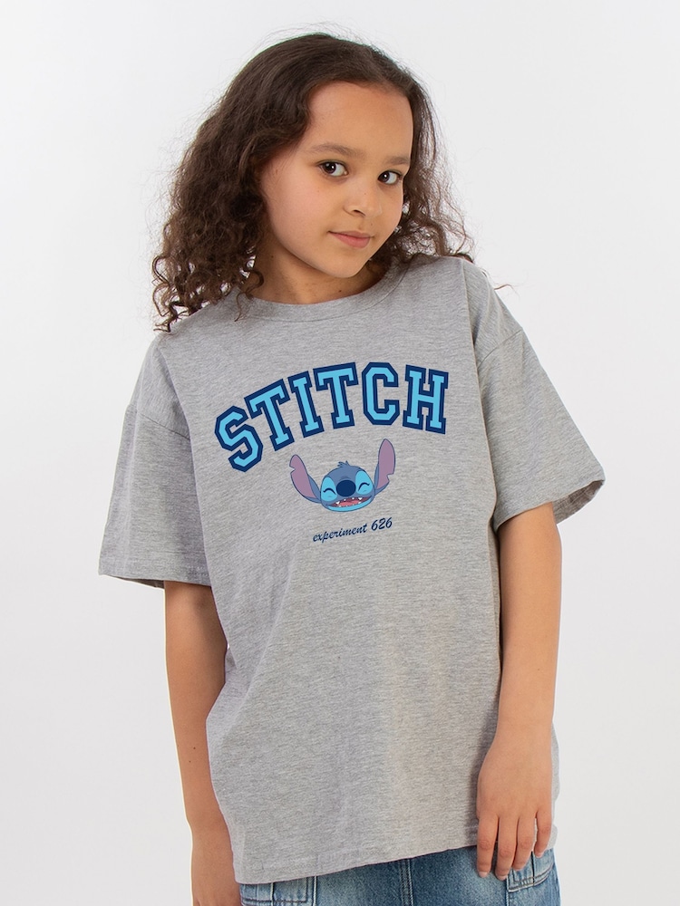 Brands In Grey Lilo and Stitch Collegial Girls Heather T-Shirt - Image 1 of 3