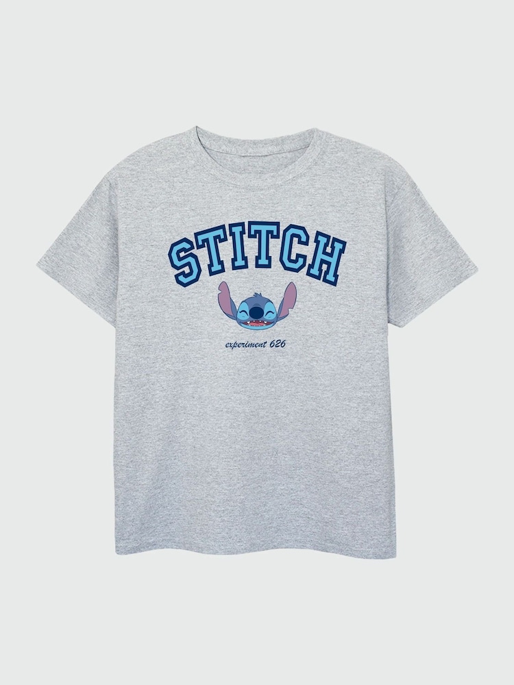 Brands In Grey Lilo and Stitch Collegial Girls Heather T-Shirt - Image 2 of 3