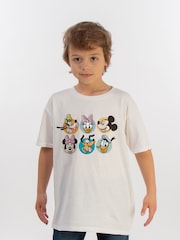 Brands In White Boys Mickey Mouse Gradient 100% Cotton Heather Disney T-Shirt - Image 1 of 3