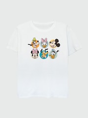 Brands In White Boys Mickey Mouse Gradient 100% Cotton Heather Disney T-Shirt - Image 2 of 3