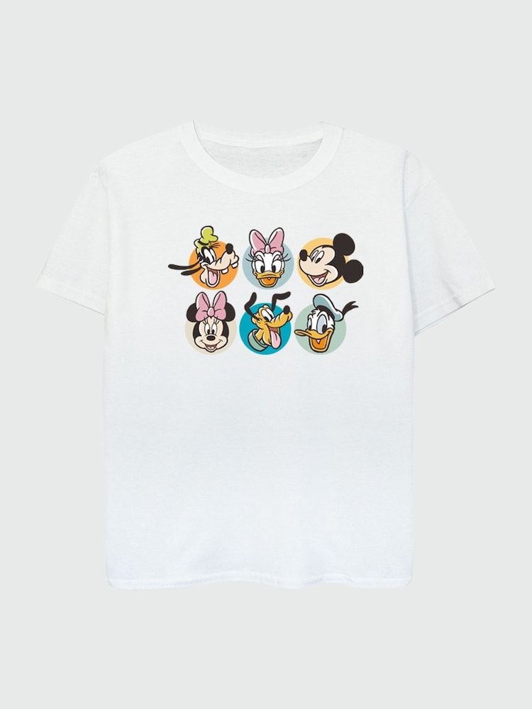 Brands In White Boys Mickey Mouse Gradient 100% Cotton Heather Disney T-Shirt - Image 2 of 3