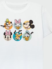 Brands In White Boys Mickey Mouse Gradient 100% Cotton Heather Disney T-Shirt - Image 3 of 3