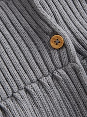 Grey Leopard Print Baby 100% Cotton Long Sleeve Top Knitted Waistcoat and Leggings Set 3 Piece (0mths-2yrs) - Image 15 of 17