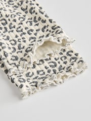 Grey Leopard Print Baby 100% Cotton Long Sleeve Top Knitted Waistcoat and Leggings Set 3 Piece (0mths-2yrs) - Image 16 of 17
