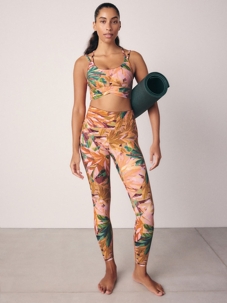 Tropical Print Dry Tech Sports Leggings - Image 1 of 7